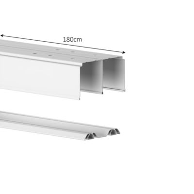 Kit rails de portes coulissantes GoodHome Arius blanc 180 cm