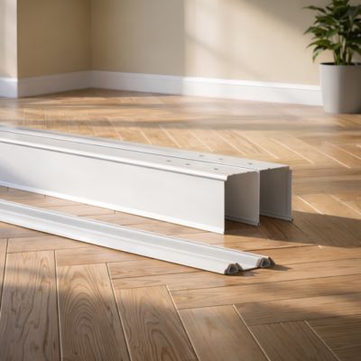 Kit rails de portes coulissantes GoodHome Arius blanc 360 cm