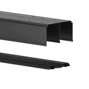 Kit rails de portes coulissantes GoodHome Arius noir 150 cm