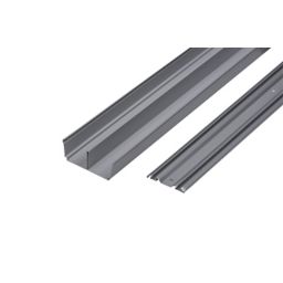 Kit rails laqué gris 180 cm