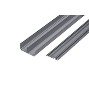 Kit rails premium laqué gris 360 cm