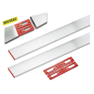 Kit règles de maçon 2 x 1 mètre Ocai Fixaluminium + 1 adaptateur et sacoche de rangement