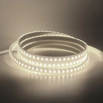 Kit Ruban LED 230v 10M blanc neutre 4000K étanche IP67 avec fixations fournies, intérieur et extérieur