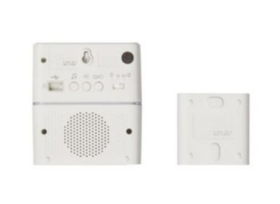Kit Serénité carillon et sonnette sans fil Legrand 30 mélodies + MP3 alimentation par piles - blanc