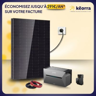 Kit solaire 910Wc DMEGC - Batterie Anker 2,68 kWh