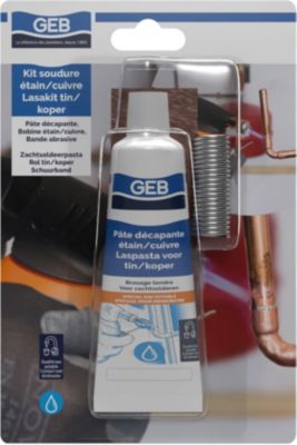 Kit soudure sur canalisation sanitaire 3 en 1 étain/cuivre GEB