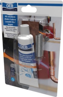 Kit soudure sur canalisation sanitaire 3 en 1 étain/cuivre GEB