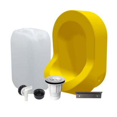 Kit spécial jardin : urinoir mural sans eau et bidon de récupération 25L - Valorisation de l'urine comme engrais - Jaune