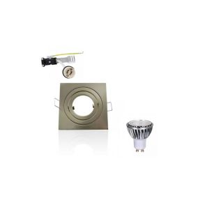 Kit Spot LED GU10 5W COB équivalent 50W carré Dimmable orientable