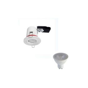 Kit spot led RT2012/BBC Blanc IP20 GU10 5W (eq. 50W) - Blanc Naturel 4500K