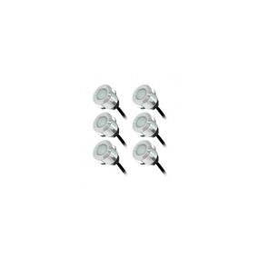 Kit Spot LED Terrasse 6x0,6W 120 12V - Blanc Chaud 3000K