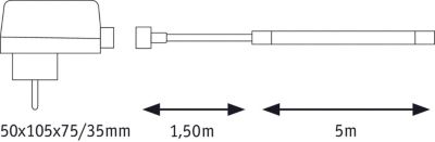 Kit Strips IP65 2100lm 20W 230/24V blanc chaud Paulmann 5m