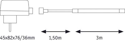 Kit Strips IP65 2100lm 20W 230/24V blanc froid Paulmann 3m