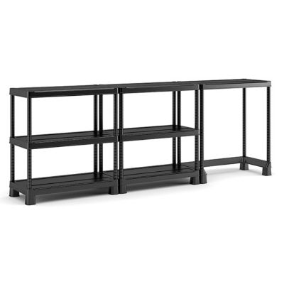 kit etagere plastique noir castorama