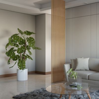 Kit Tasseaux claustras séparateur de pièces l.60 x H.250 cm, MDF chêne de Saragosse