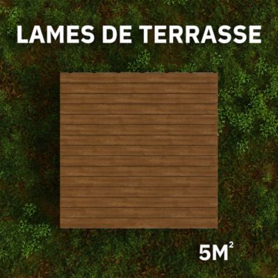 Kit Terrasse PVC BELLAME 5 m² (222 x 14,5 x 2,2 cm) - Chêne Miel