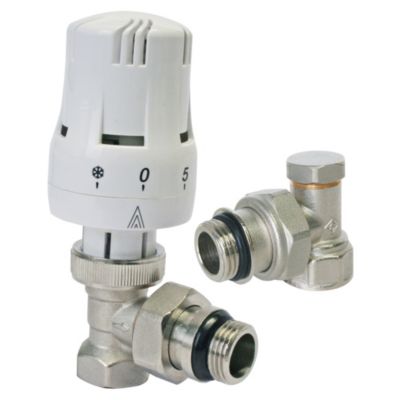 Kit thermostatique 2 pièces équerre 15/21  - Somatherm For You