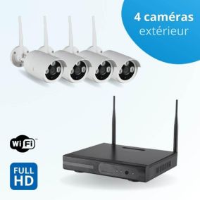 Kit vidéo-surveillance wifi 4 caméras fullhd+ 3mp 2304x1296 - extérieur