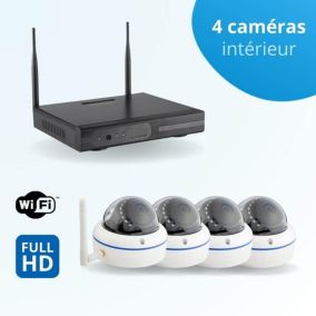 Kit vidéo-surveillance wifi 4 caméras fullhd+ 3mp 2304x1296 - intérieur