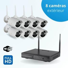 Kit vidéo-surveillance wifi 8 caméras full-hd+ (3mp) 2304x1296 - extérieur