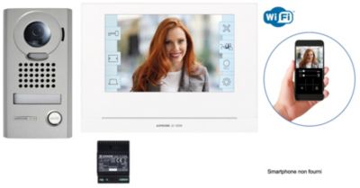 Kit vidéo Wifi couleur grand angle antivandal - AIPHONE - 130413