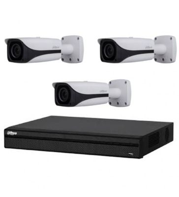 Kit Vidéosurveillance Enregistreur DVR 2 ports HDMI et 3 Caméras Box Analogiques HDCVI PTZ