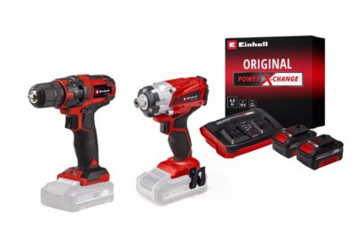 Kit vissage sans fil Einhell Visseuse à chocs + perceuse-visseuse + 2 batteries 4.0Ah + chargeur