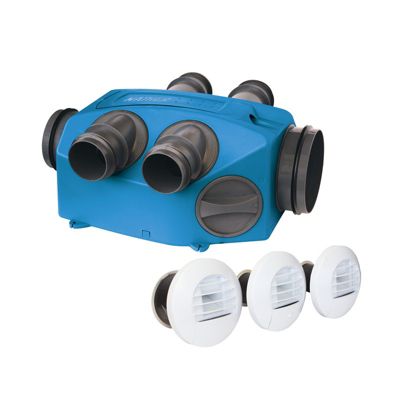 Kit VMC simple flux hygro B NATHER INFINITY BC 6 piquages sanitaires+3 bouches piles Basse Conso