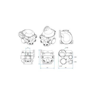 Kit VMC simple flux Hygroréglable Aldes Premum MW