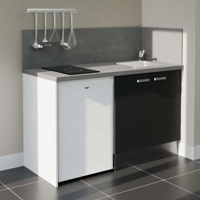 Kitchenette K17L-PT - 140 cm avec plan de travail et évier - Façade ...