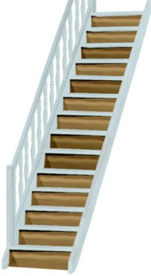 Kits 14 contremarches pour escalier droit Normandie