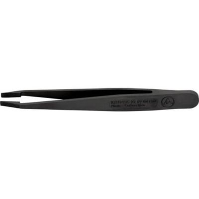 Knipex 92 09 04 Pince brucelle ESD antistatique 115 mm, plastique renforcé fibre de carbone