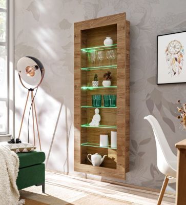 Meuble TV suspendu chêne moyen 180cm 3 portes Dally - Decome Store