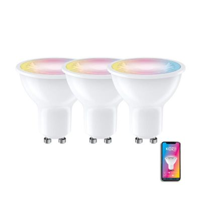 KOZii - Pack de 3 Spots LED connectés, culot GU10, variation de couleur - KPACK3G50SRVBCCT