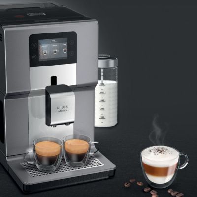 KRUPS Machine à café broyeur à grain, Ecran tactile couleur, 15 recettes, EA875E10