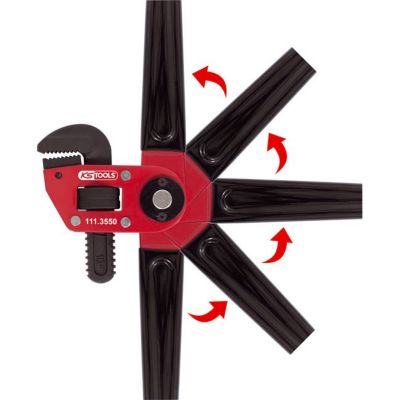 KS Tools - 111.3550 - Clé à tube 1,1/2" à tête pivotante