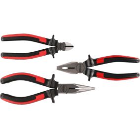 KS TOOLS - 115.1010 - Jeu de 3 pinces ERGOTORQUE (coupante, universelle et bec demi-rond)