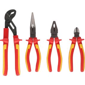 KS TOOLS - 117.1100 - Jeu de 4 pinces isolées à poignée bi-composant
