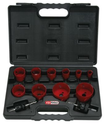 KS Tools - 129.5545 - Coffret de 10 scies cloches, diamètre 19 à 67 mm