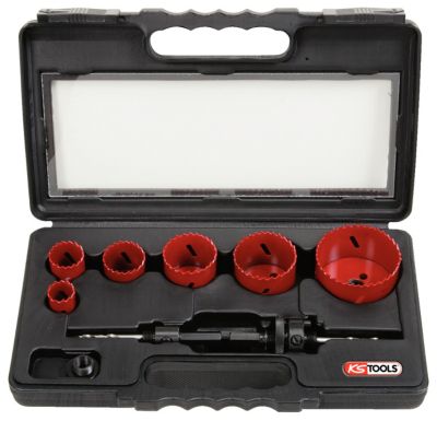 KS Tools - 129.5550 - Coffret de 6 scies cloches, diamètre 22 à 68 mm