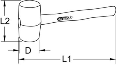 KS Tools - 140.1237 - Maillet caoutchouc manche en fibre