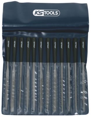 KS Tools - 140.3050 - Jeu de 12 limes à aiguilles, L.145 mm