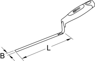 KS Tools - 144.0238 - Truelle à joints plate - lame acier carbone - manche bi-composant - 12 mm