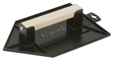 KS Tools - 144.0531 - Taloche plastique noire pointue - Poignée bois - Plateau alvéolé - 140x80 mm