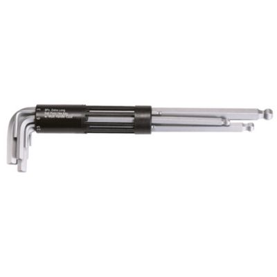 KS TOOLS - 151.2180 - Jeu de 8 clés mâles 6 pans à tête sphérique extra-longues, 2 à 10 mm