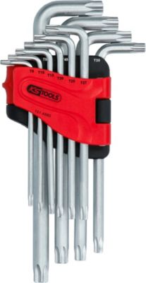 KS Tools - 151.4880 - Jeu de 10 clés mâles coudées TORX, longues
