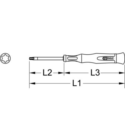 KS Tools - 500.7112 - Tournevis électronique TORX, T6