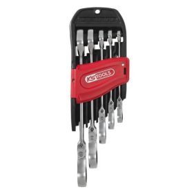 KS Tools - 503.4805 - Jeu de 5 clés mixtes à cliquet à tête inclinable à verrouillage GEARplus