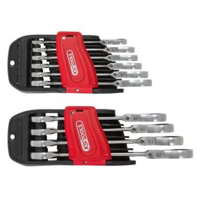 KS Tools - 503.4850 - Jeu de 10 clés mixtes à cliquet à tête inclinable à verrouillage GEARplus