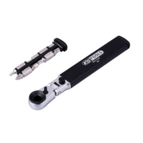 KS TOOLS - 514.1127 - Cliquet porte-embouts 8 en 1, 6 pans 1/4", L.125 mm